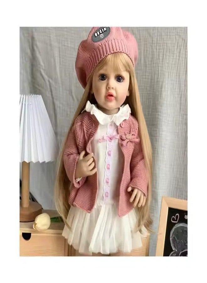 TOYDXXA Realistic Reborn Baby Doll for Children, Silicone Body Reborn Baby Girl Doll with Long Hair,Reborn Baby Doll,Ideal Gift for Special Occasions 22" (Multi Colour) - Image 3